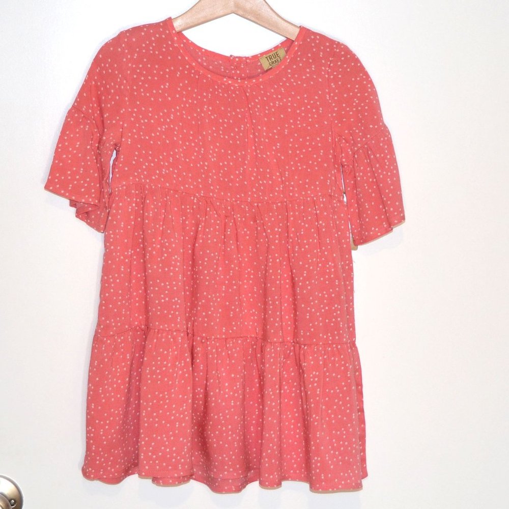 True Craft pink polka dot dress
